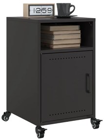 Comodini 2 Pz Neri 36x39x59 Cm İn Acciaio /
