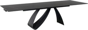 Tavolo allungabile Diuna Ceramica nero opaco - L160-240 cm