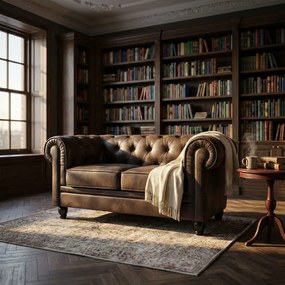 CHESTERFIELD - divano vintage in ecopelle