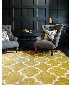 Tappeto in lana giallo ocra tessuto a mano 160x230 cm Albany - Asiatic Carpets