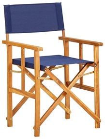 Sedia da regista in legno massello di acacia blu
