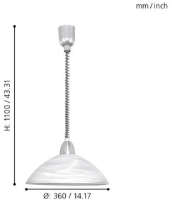 EGLO 87008 - Lampadario regolabile LORD 2 1xE27/60W