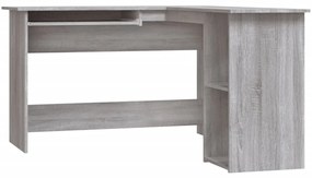 Scrivania angolare grigio sonoma 120x140x75cm legno multistrato