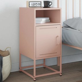 Comodino Rosa 36x39x78 Cm İn Acciaio /