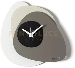 Orologio di design minimal grease bianco marmo,avorio,fango,nero