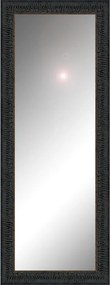 Specchio Camelia rettangolare in legno nero, oro foglia 125 x 40 cm