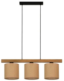 Brilagi - Lampadario a sospensione con filo FOREST 3xE27/15W/230V pino/marrone/nero