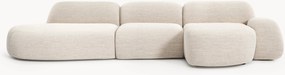 Divano angolare componibile 4 posti in bouclé con chaise longue Wolke