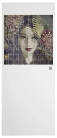 Anta per porta scorrevole esterno muro Donna in vetro multicolore, L 88 x H 215 cm spessore 8 mm, apertura sinistra