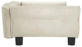 Lettino per cani crema 95x55x30 cm in velluto