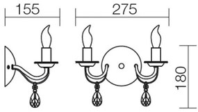 Redo 02-710 - Applique FABIOLA 2xE14/28W/230V