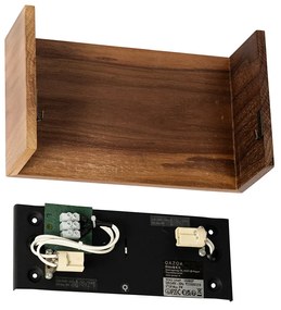 Applique da parete in legno di noce rustica - Otan