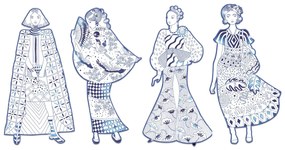 Disegni da colorare per piccoli stilisti - Laura & amiche