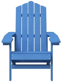 Sedia da Giardino con Tavolo Adirondack in HDPE Blu