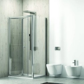 Box doccia 90x80cm porta 90cm a libro modello KM4000S - KAMALU