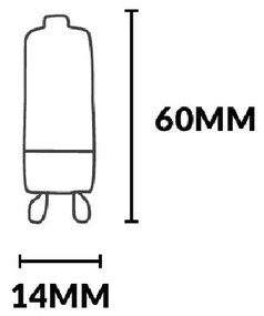 Vivida bulbs cob g9 4w (360°) 14x60mm