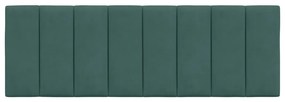 Cuscino testiera verde scuro 140 cm in velluto
