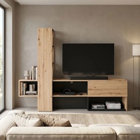 DODO - porta tv moderno colore rovere con un'anta