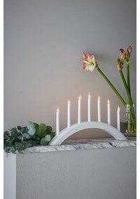 Markslöjd 705953 - Candelabro natalizio AVENTO 7xE10/3W/230V bianco