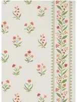 Nina Campbell Tapete Petit Dapuri - Coral/ Sage