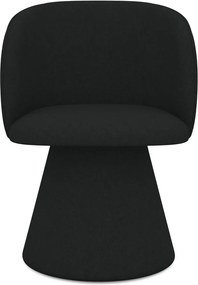 Sedia da pranzo nera in imbottito Maia – Makamii