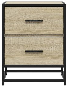 Comodini 2pz rovere sonoma 40x31x50 cm in truciolato