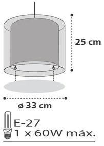 Dalber D-41412E - Lampadario per bambini CLOUDS 1xE27/60W/230V