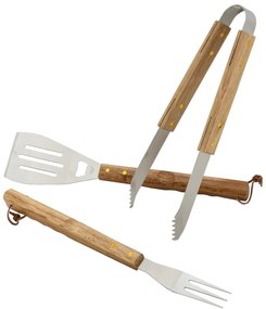 Set di 3 utensili per grigliare Wood - Cattara