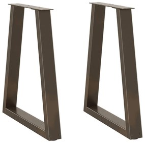 Gambe Per Tavolo Pranzo A V 2pz Naturale 60x(72-73,3)cm Acciaio /
