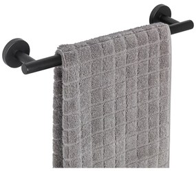 Portasciugamani a parete in acciaio inox nero opaco Bosio - Wenko