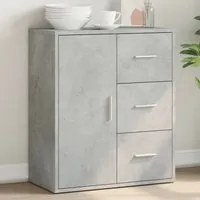 Credenza Grigio Cemento 60x31x70 cm in Legno Multistrato 840474