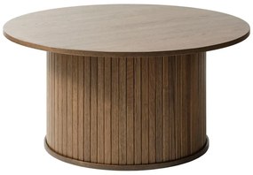 Tavolino rotondo marrone in rovere ø 90 cm Nola - Unique Furniture