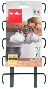 Portabicchieri sospeso nero Lava My Mug - Metaltex