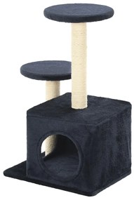 Albero per gatti con pali tiragraffi in sisal 60 cm blu scuro