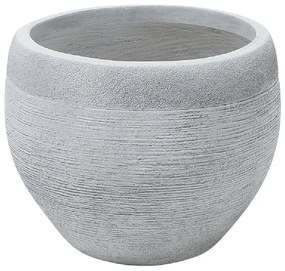 Vaso pietra bianco 38 x 38 x 30 cm ZAKROS  Beliani