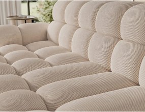 Divano angolare beige allungabile (con penisola a sinistra/con chaise lounge) Ceedro – ELTAP