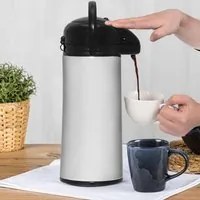 Caraffa A Pompa Thermos Acciaio Con Rubinetto 1,9 LT Per Caff