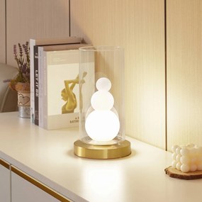 Lampada da tavolo Kupla Lindby, Chiaro / Trasparente, Soggiorno / Sala da pranzo, Vetro, Moderno, Lampada da tavolo