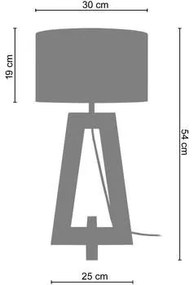 Tosel  Lampade d’ufficio Lampada da tavolo tondo legno taupe  Tosel