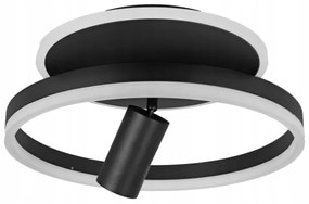 Plafoniera LED 38W/230V + 1xGU10/30W nera