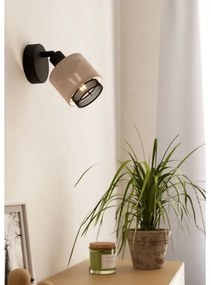 Eglo 43656 - Faretto da parete ROSLEY 1xE14/40W/230V nero/beige