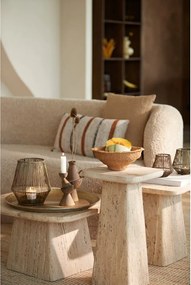 Tavolino con piano in pietra 60x60 cm Kepami - Light &amp; Living