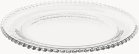 Set di 12 piatti rotondi in vetro con bordo perlato Collier
