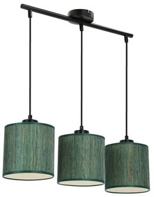 Lampadario a sospensione con filo PATTI 3xE27/60W/230V verde