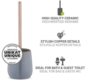 Scopino WC grigio in ceramica Sirmione – Wenko