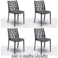 Sedia Matrix senza braccioli - Set 4 pezzi - Arredo Esterno