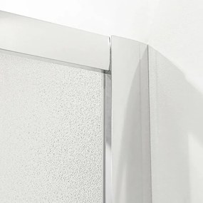 Box doccia angolare 80x100 cm Geo doppio scorrevole in cristallo opaco