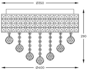 Zuma Line 19027-M - Plafoniera CAPRI 6xG9/25W/230V cromo