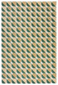 Tappeto giallo-verde 155x230 cm Carlos Circle Geo - Flair Rugs