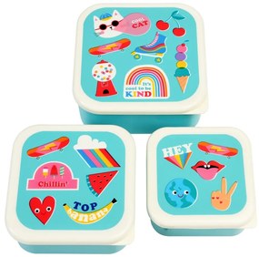 Portapranzo per bambini turchesi 3 pz Top Banana – Rex London